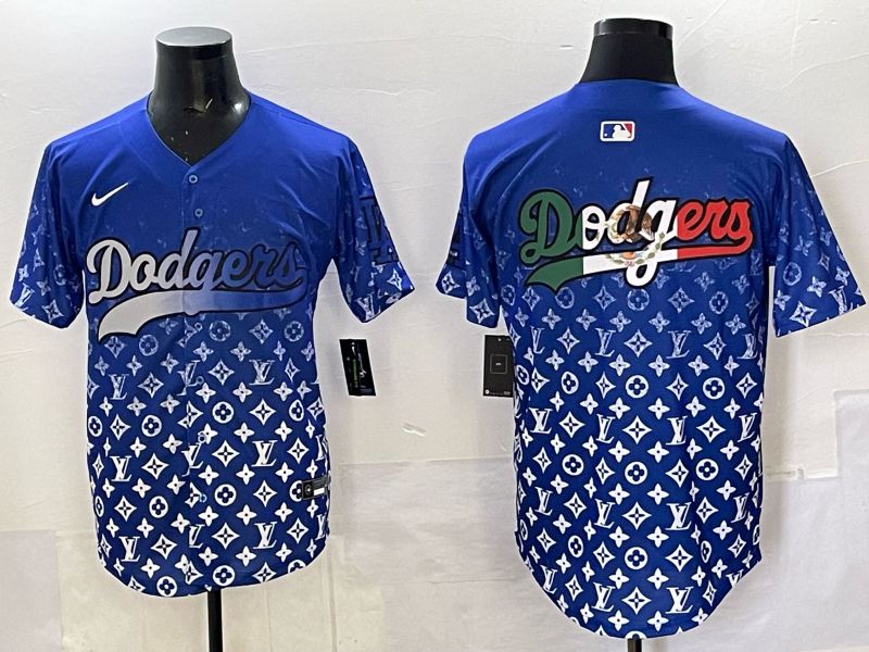 Men Los Angeles Dodgers Blank Blue Nike 2025 MLB jersey 04